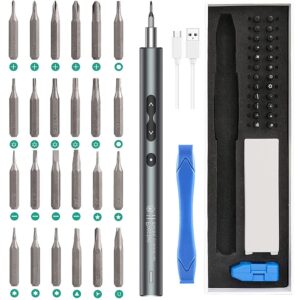 AMIR Electric Screwdriver 28-in-1 Cordless Mini Power Precision Screwdriver Set with 24 Bits