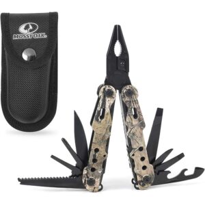 MOSSY OAK Multitool, 13-in-1 Folding Multi Tool Plier with Nylon Sheath