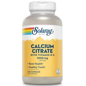 Solaray Calcium Citrate w/Vitamin D3 1000mg